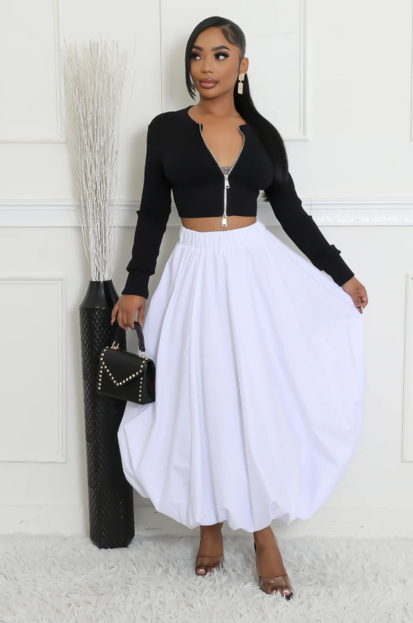 Ivory Bloom Skirt