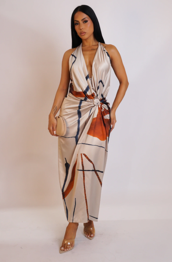Satin Driftwood Dress