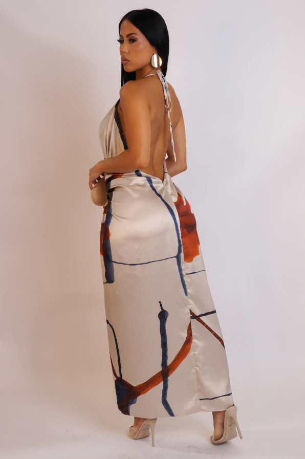 Satin Driftwood Dress